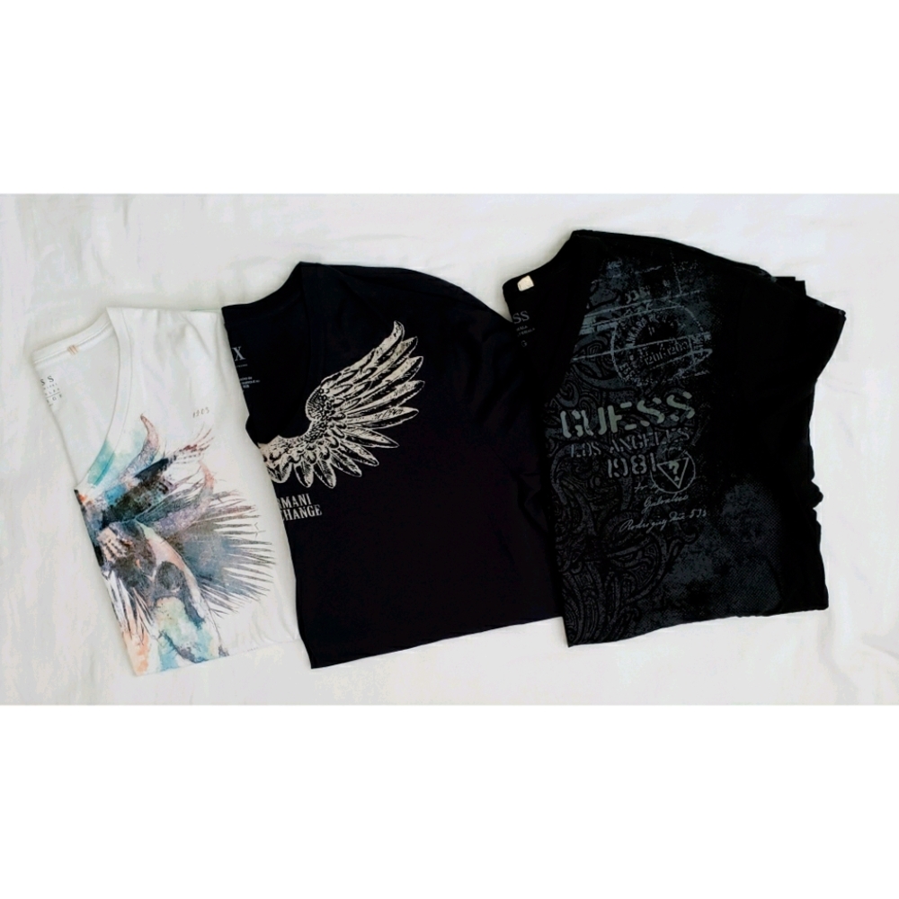 Guess & Armani mens t-shirts bundle